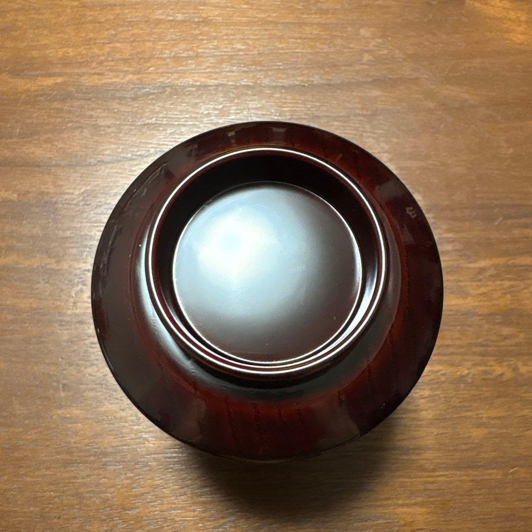 漆器 お椀 5個セット 月と紅葉デザイン