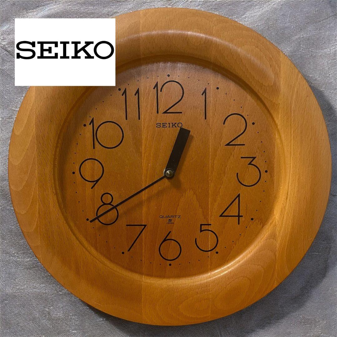 希少★ SEIKO 80's 掛け時計 レトロ ヴィンテージ 木製 インテリア