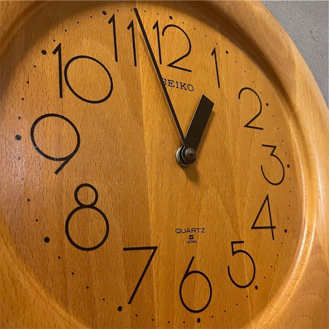 希少★ SEIKO 80's 掛け時計 レトロ ヴィンテージ 木製 インテリア