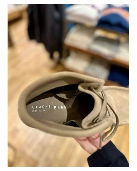 クラークス ビームス別注 コラボ ワラビー ゴアテックス 防水スエード