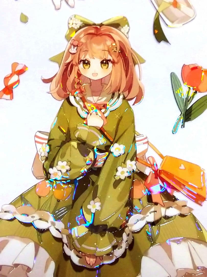 J528＃春日野餐(贝壳光)冰川切り売り海外人物マステ女の子