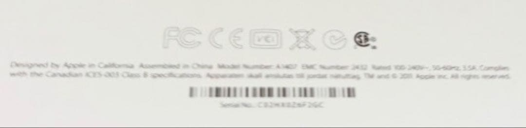 美品 Apple Thunderbolt Display 27インチ A1407