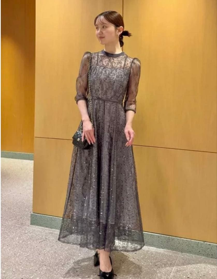 SNIDEL(スナイデル) スパークルレースドレス