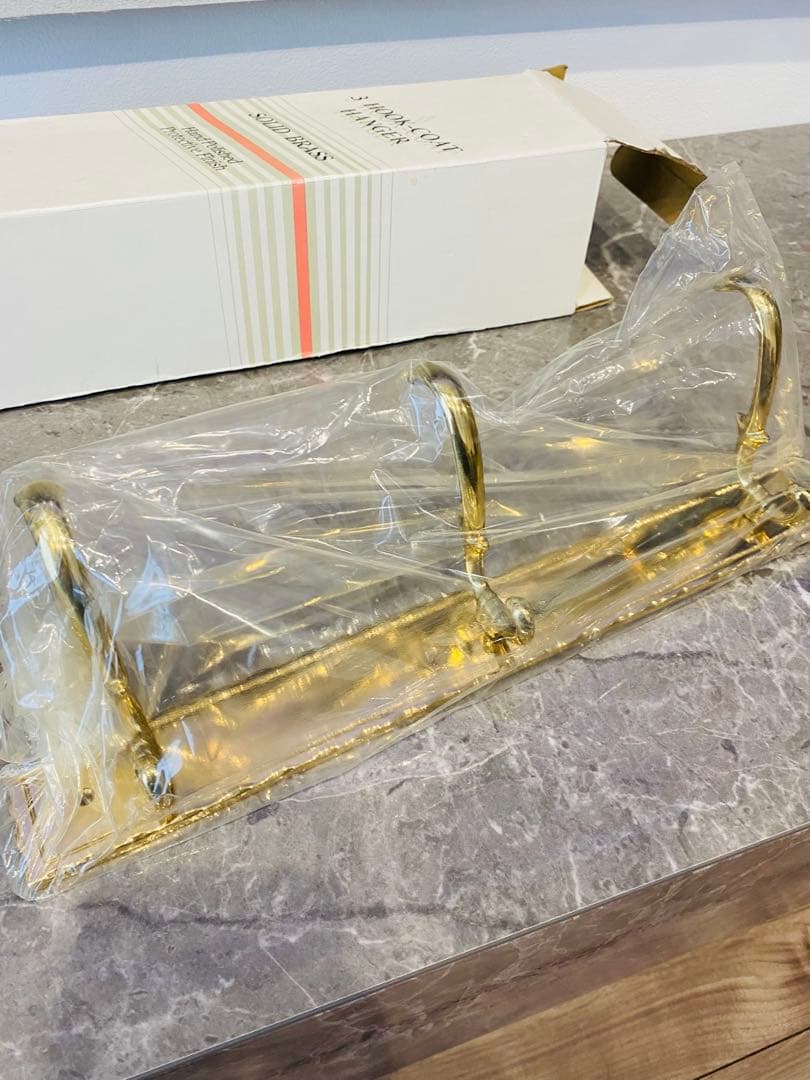 【新品未使用】GATCO 真鍮ゴールドの金属製フック　アンティーク