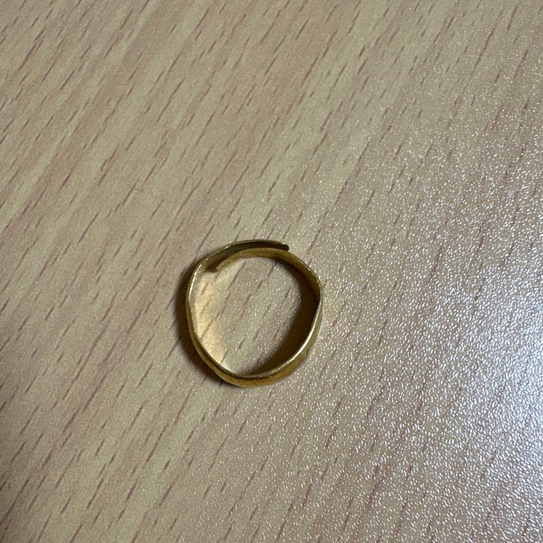 K24 24k 純金 漢字刻印 24金 甲丸リング シンプル