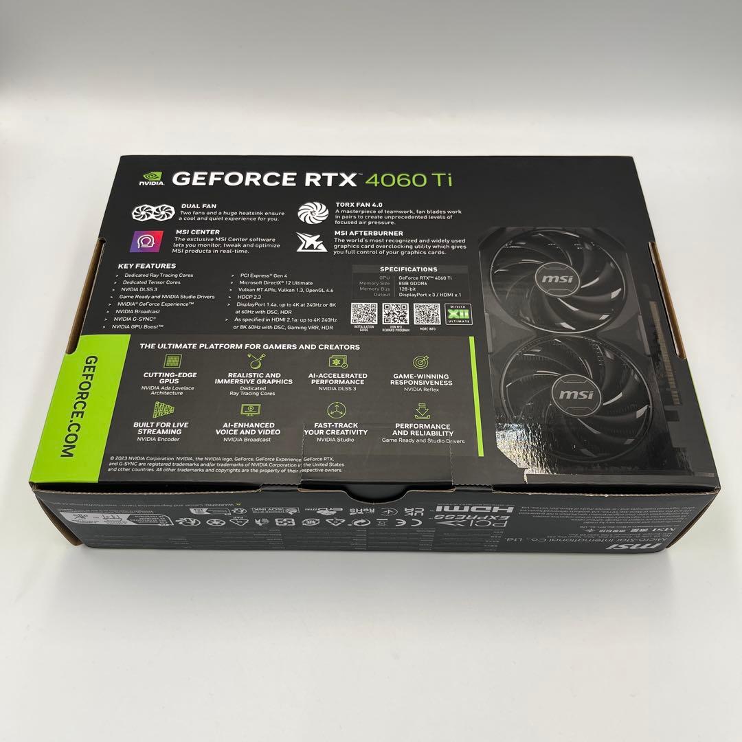 ★めい★MSI GeForce RTX 4060 Ti VENTUS