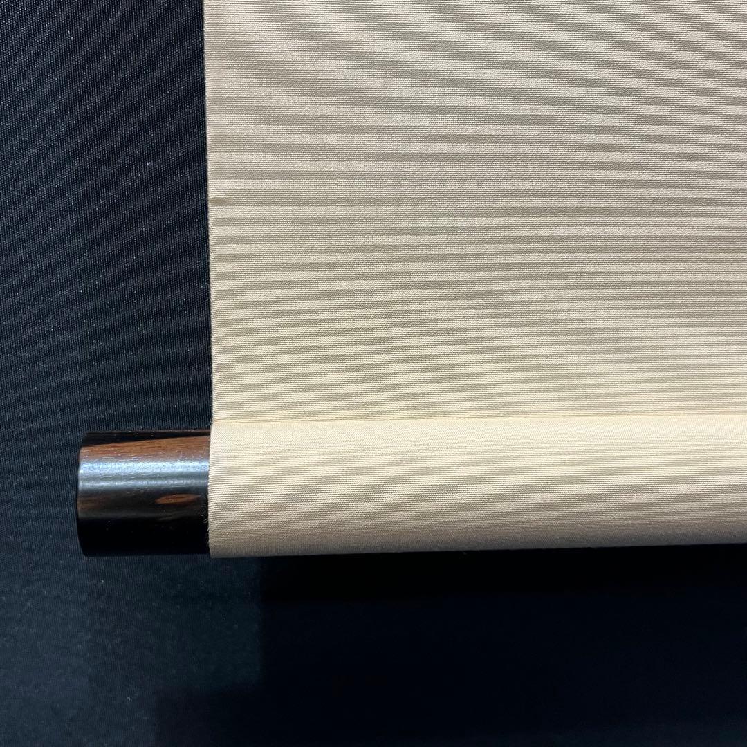 4122 由井大起「水墨山水」 肉筆 絹本 日本画 掛軸 二重箱