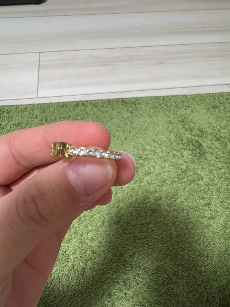 Dior ロゴクリスタルリング　Lサイズ