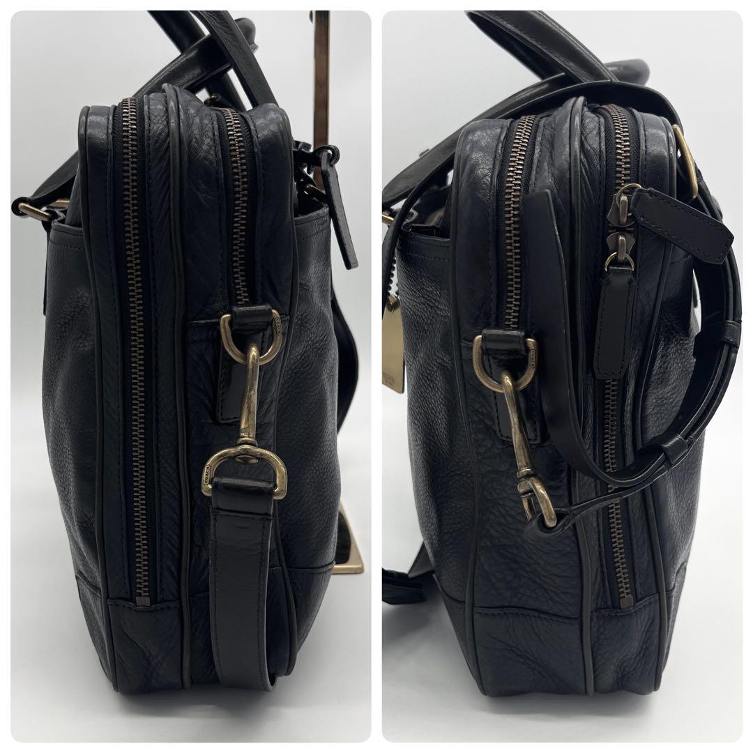 A633【美品】COACH CROSBY オールレザー ブリーフケース 2WAY