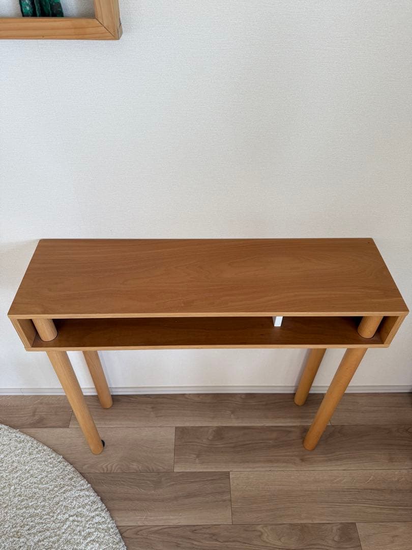 ideaco コンソールテーブル ナチュラルウッド