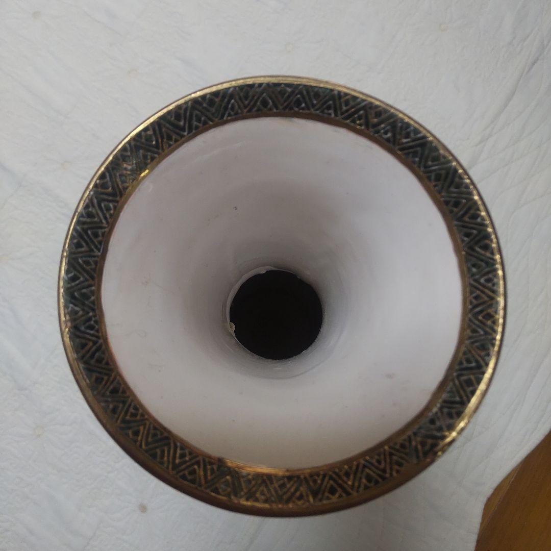 金彩武士絵付陶器花瓶　薩摩焼風 花瓶 明治期風 高さ46cm 伝統工芸