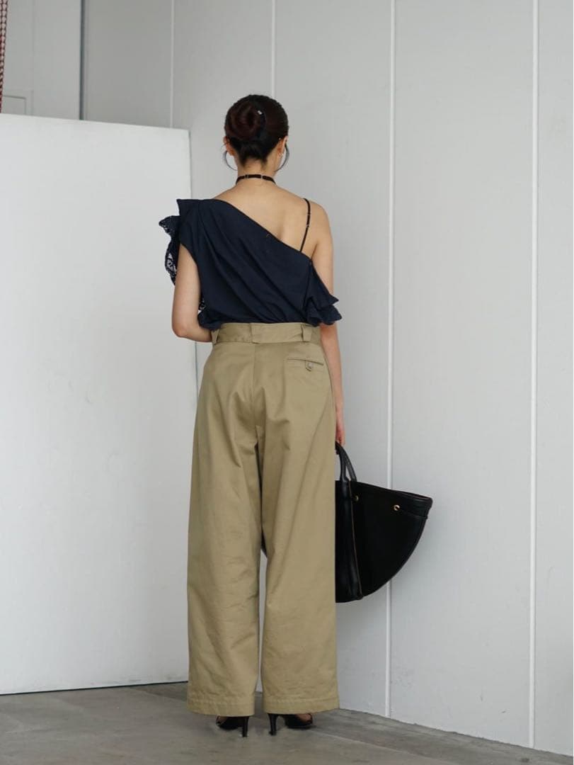 フミカウチダ UNIFORM WEAPON 2-TUCK PANTS 36