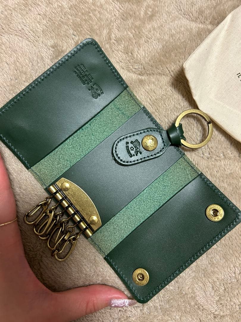【新品】イルビゾンテ　キーケース　グリーン