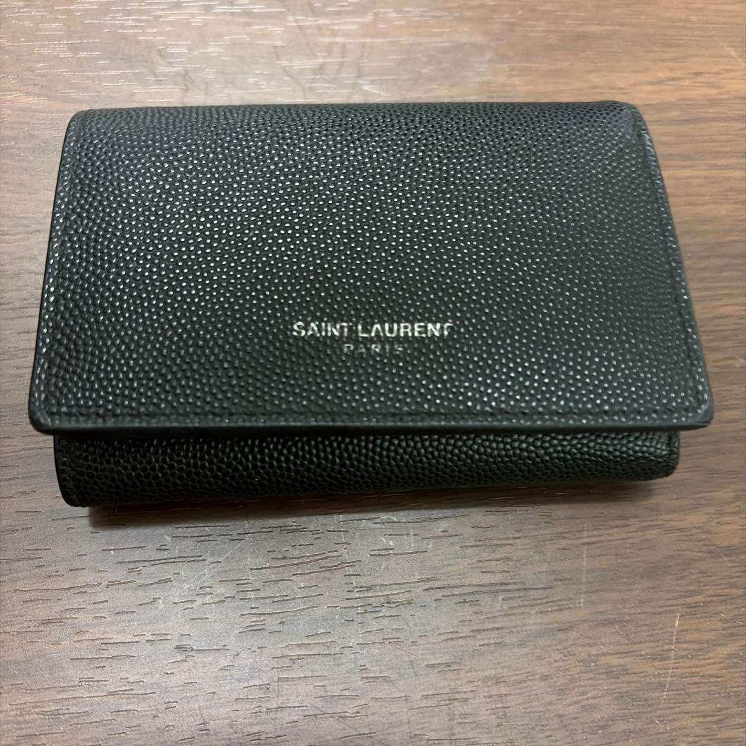 SAINT LAURENT ブラック レザー キーケース