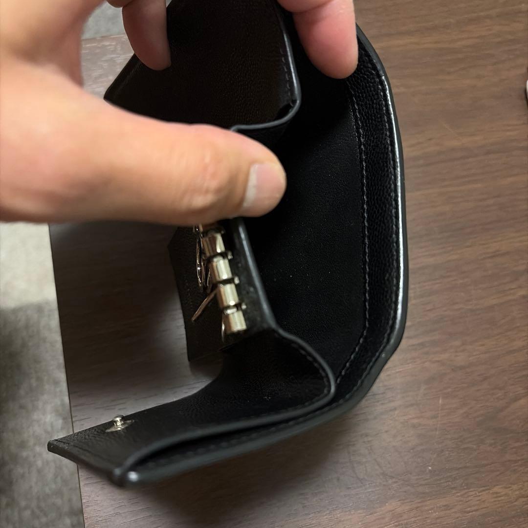 SAINT LAURENT ブラック レザー キーケース