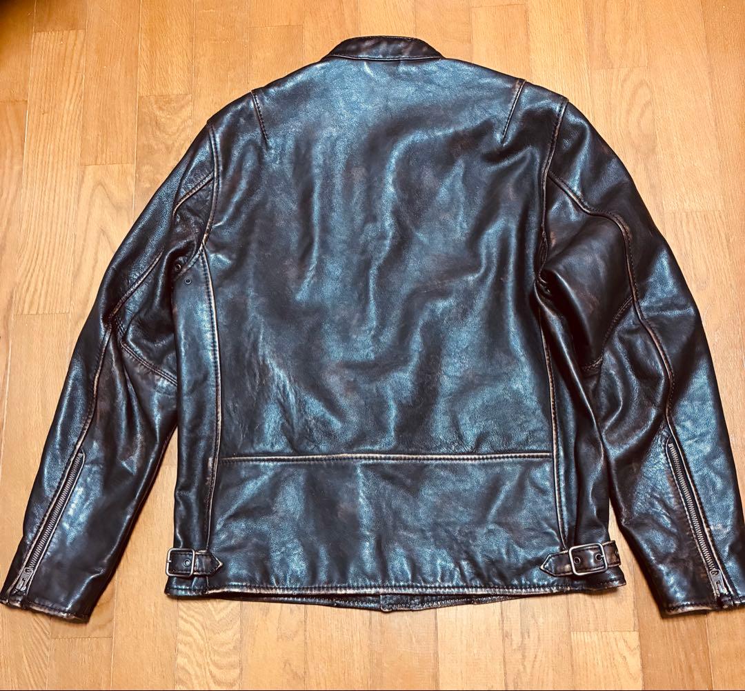 本日8日限定値下げ！AVIREX シングルレザージャケット羊革XL