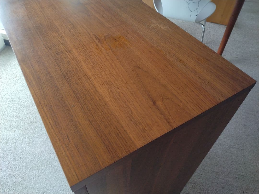 MUJI/無印良品 木製脚付きキャビネット/ウォールナット材/食器棚/収納家具