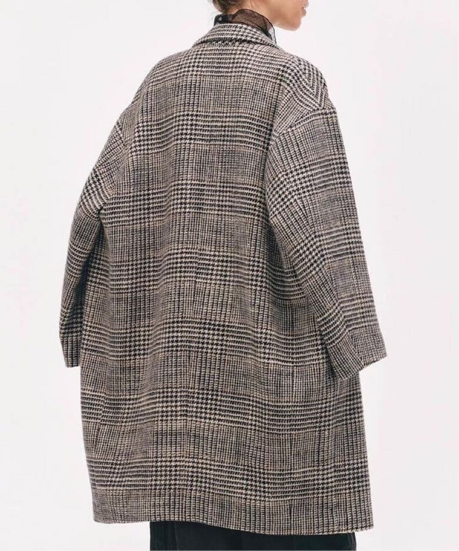 アパルトモン　LISIERE CHECK W COAT ウールコート