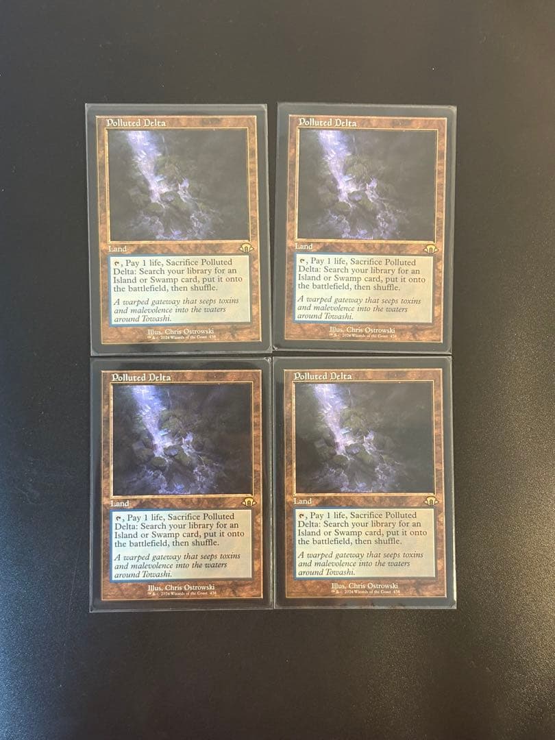 MTG 汚染された三角州　旧枠　4枚セット