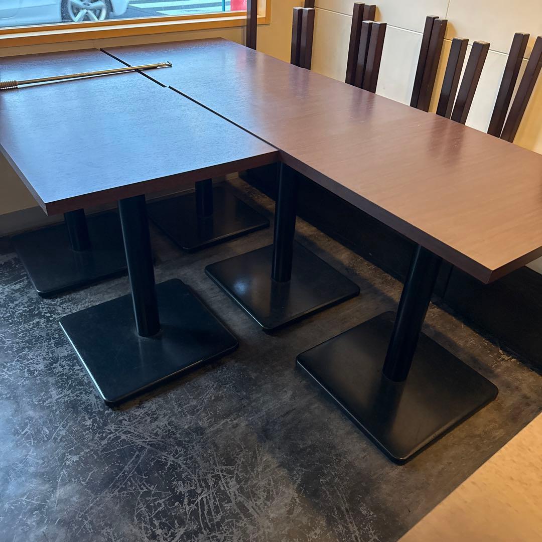 Proceed ダークブラウン 木製テーブル 600×550 ６セット