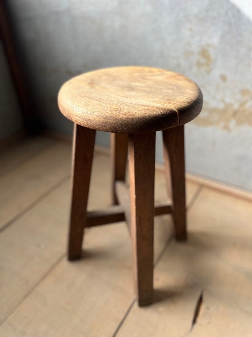 木製　丸型スツール