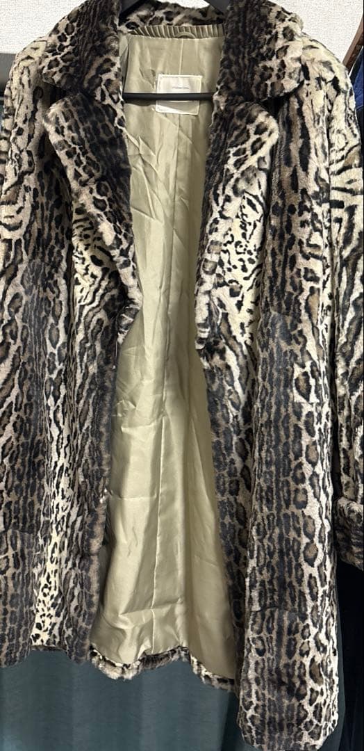 【鑑定証付】EMBA レオパード 毛皮コート ファーコート