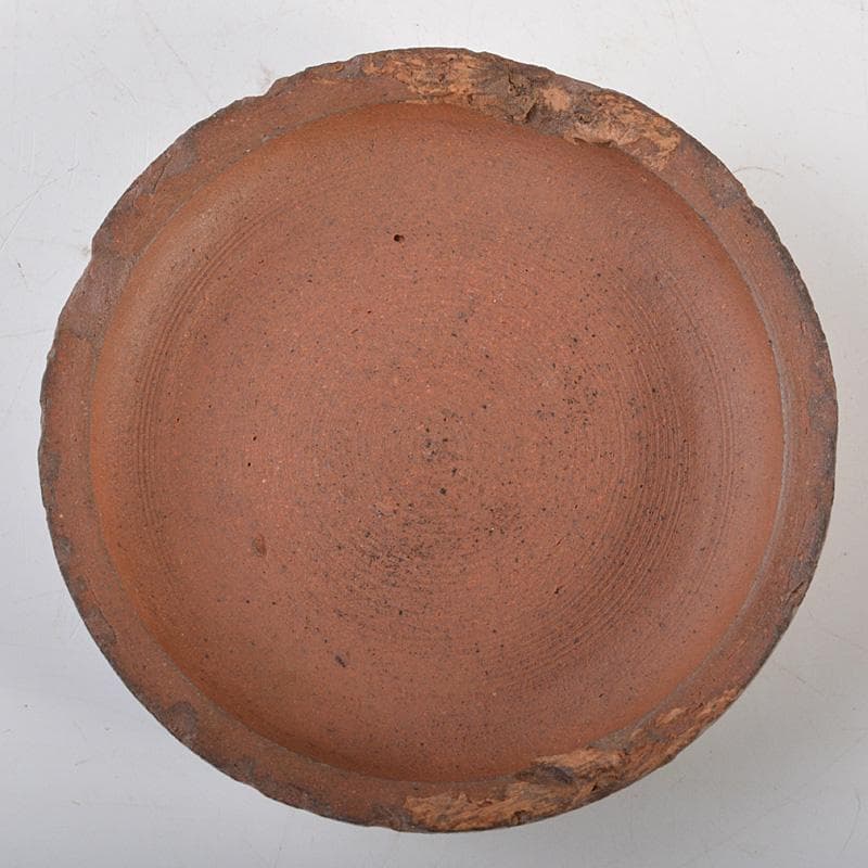 茶道具　備前焼　古備前　神獣蓮花文　盒子　書付箱　V　R7146