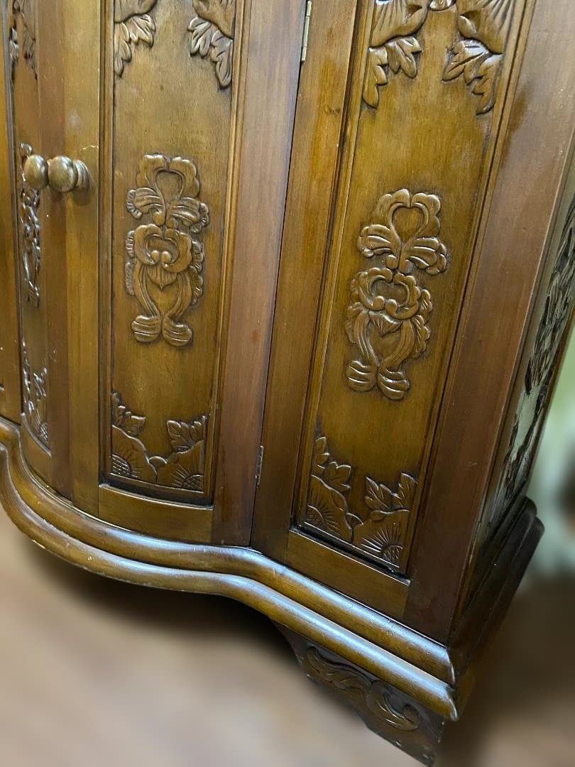 アンティーク風 天然木 キャビネット チェスト サイドボード　12c139