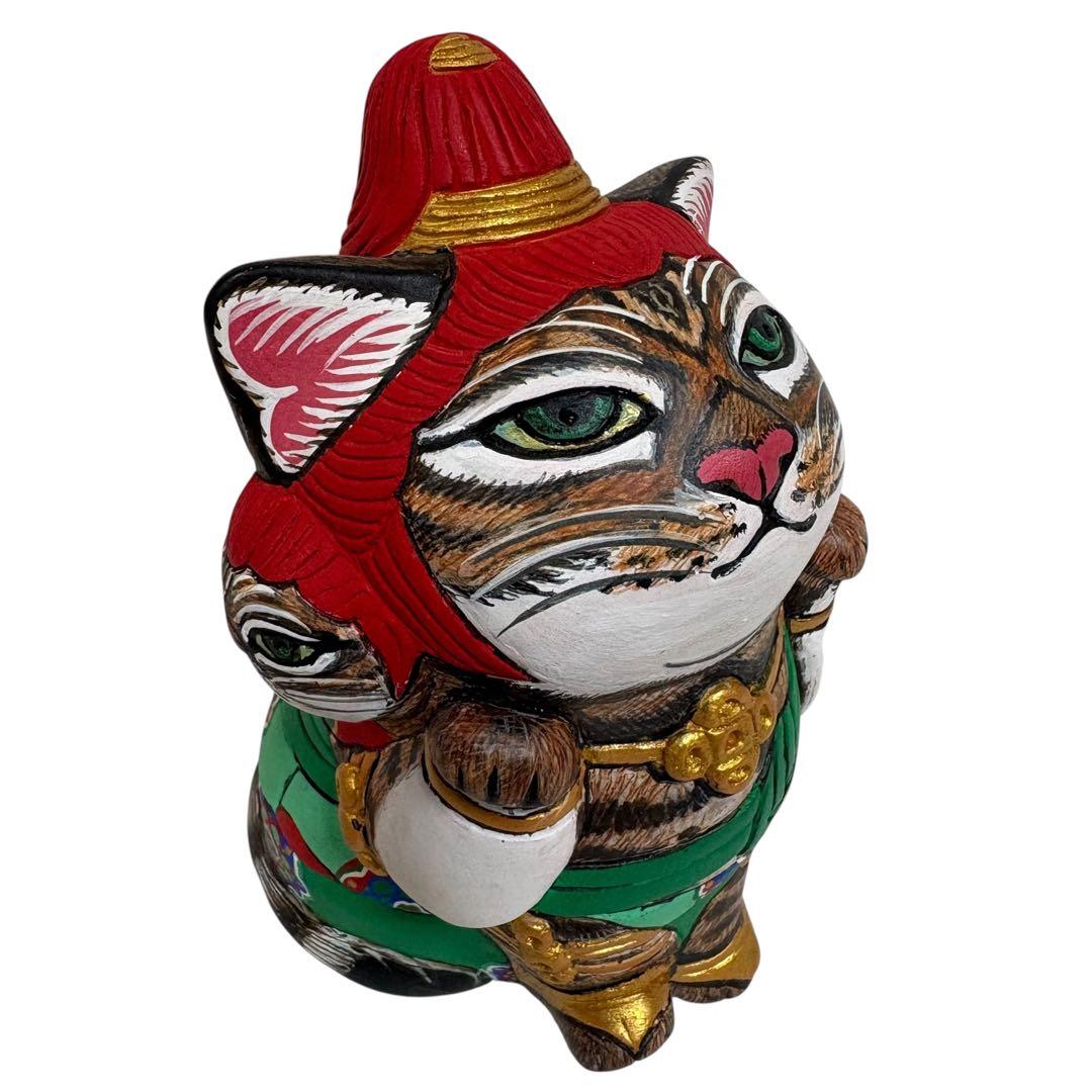 【希少品】エサシトモコ チビデカクン 猫阿修羅 陶土 仏ニャン