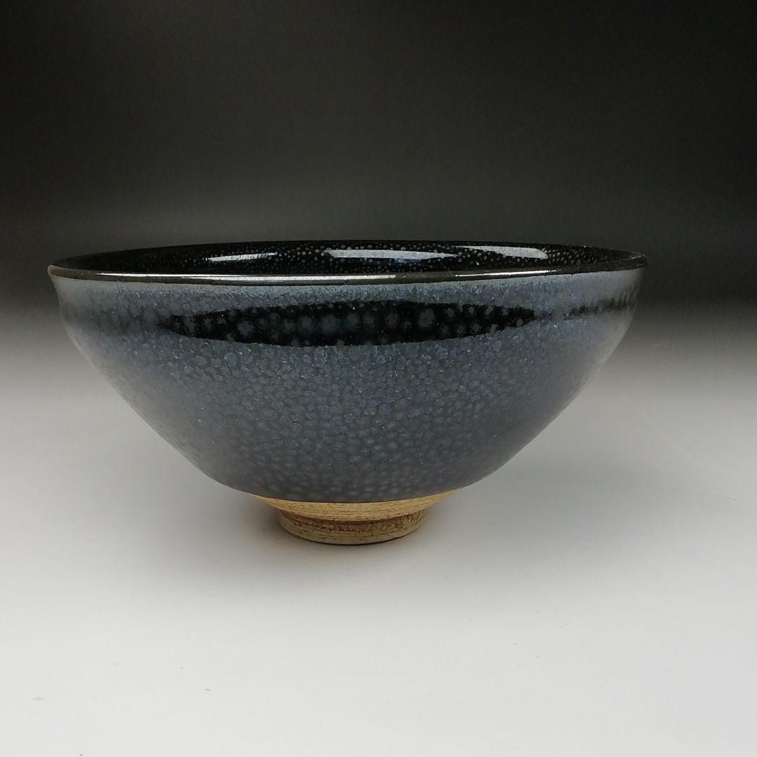 Ｔ２９２　茶碗　『油滴天目茶碗』『猪俣健 作』　共箱　抹茶碗　茶道具