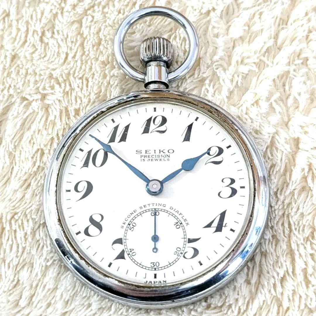 鉄道時計 SEIKO機械式懐中時計 名鉄刻印(名古屋鉄道)稼動品