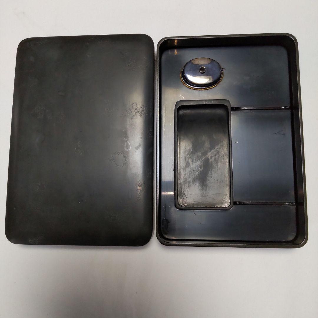 艶消し古漆塗り硯箱