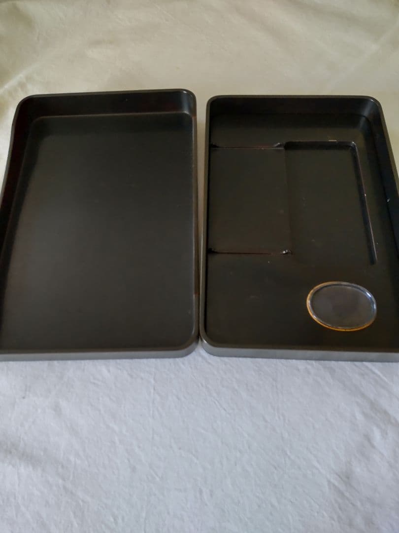 艶消し古漆塗り硯箱