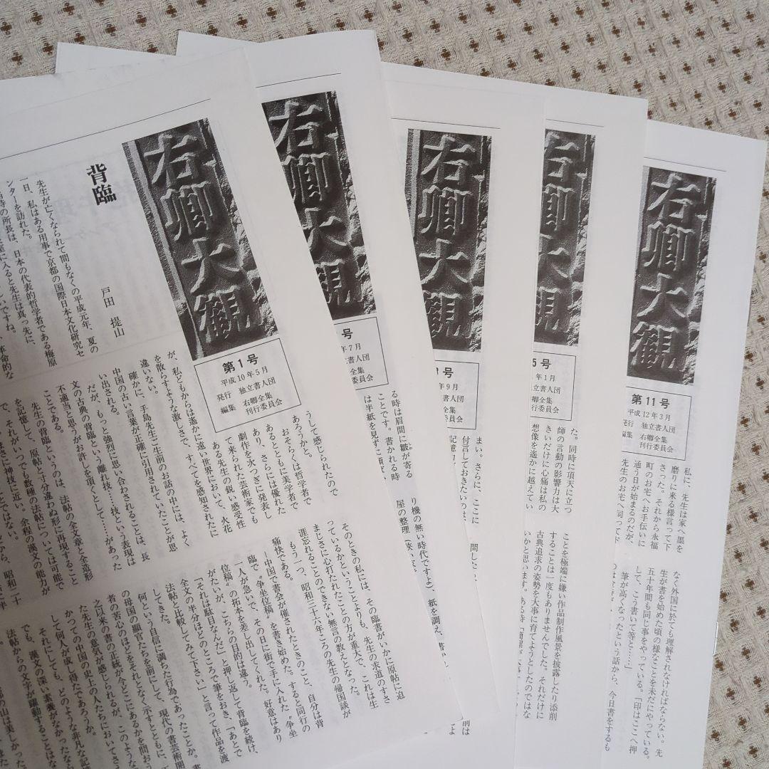 「手島右卿大観.臨書篇」 第一期.第二期20冊 別巻2冊 と雑誌「右卿大観」