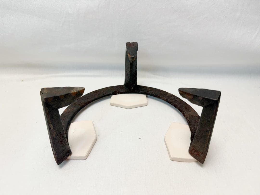 茶道具 有馬 太閤窯造 道安黒真塗 土風炉 敷板前瓦 五徳 据え火箸 枝炭 共箱