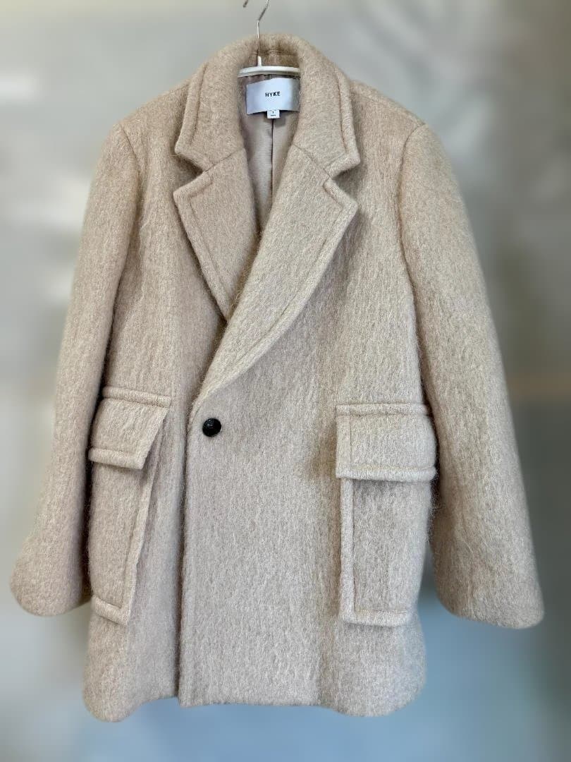 新品未使用 HYKE 大人気シャギーモヘア ジャコート size1