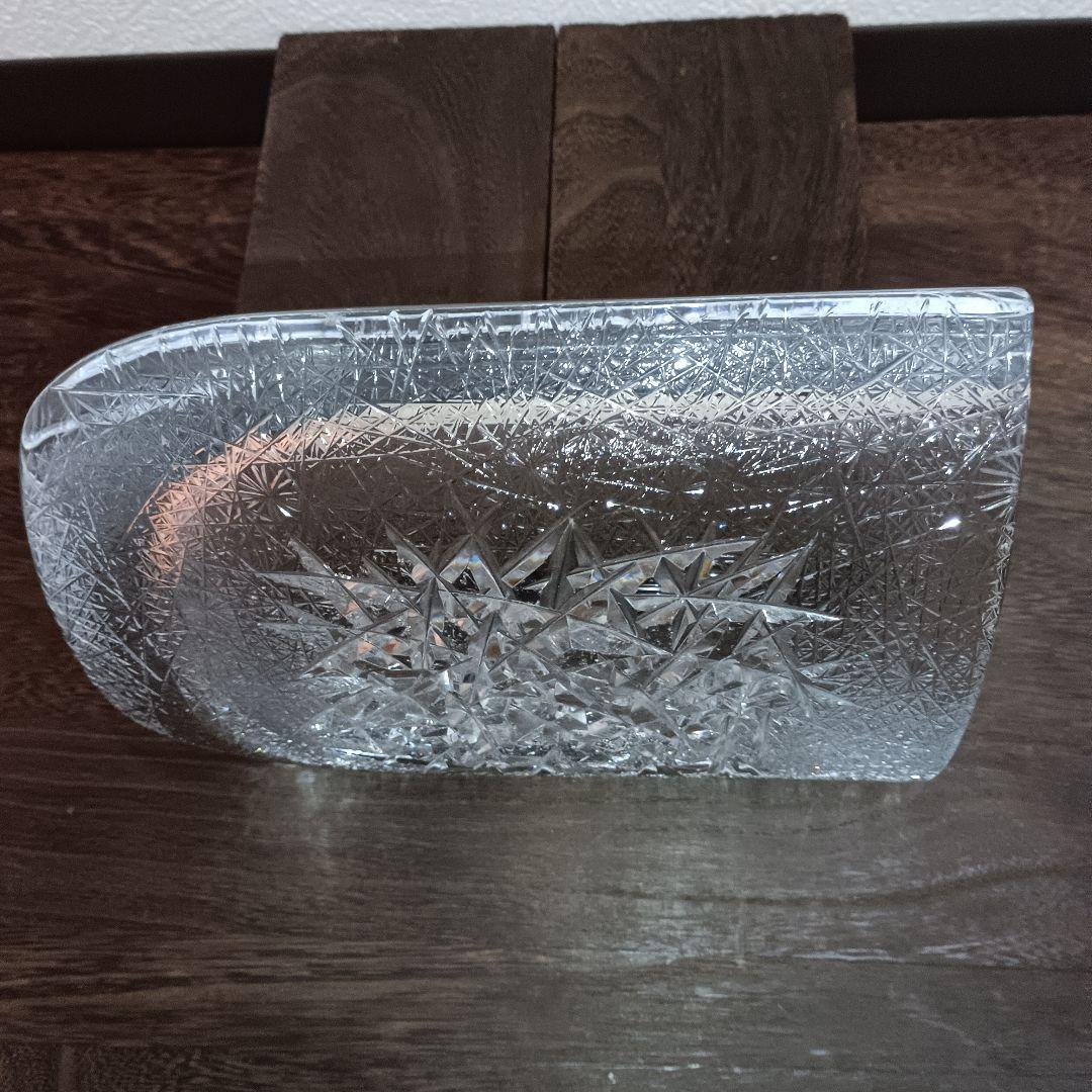 HOYAクリスタル フラワーベース 花瓶 佐々木文夫デザイン 高さ22cm希少