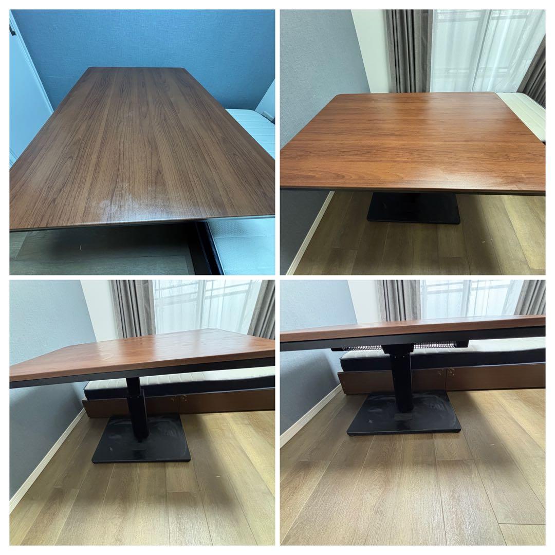 こたつ付　昇降機能ダイニングテーブル 120cm x 80cm