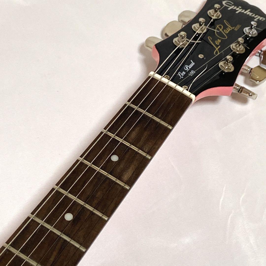 エピフォン レスポール100 ピンク エレキギター 限定品 稀少