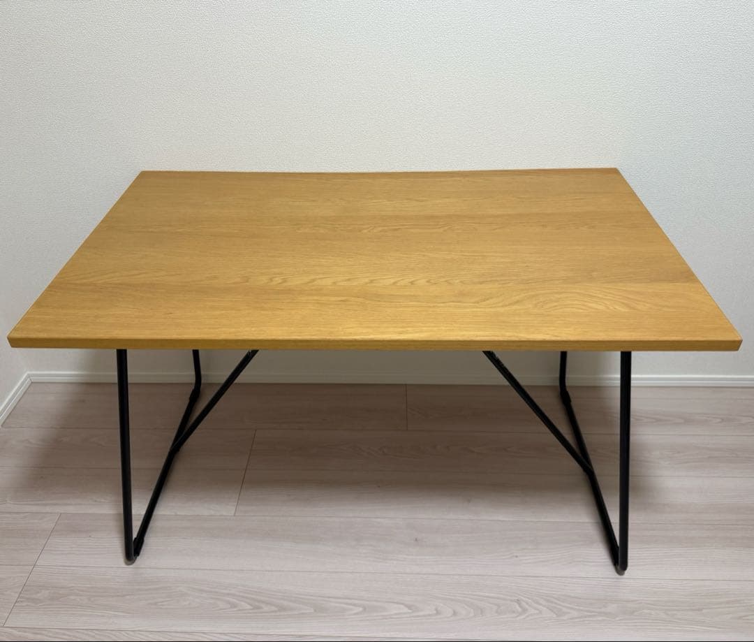 無印良品　木製折りたたみテーブル　ダイニング　デスク　学習机　120
