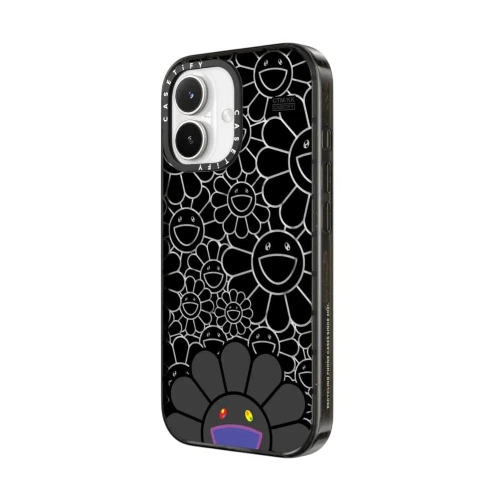 村上隆x CASETiFY フラワー ブラック iPhone 17 ケース