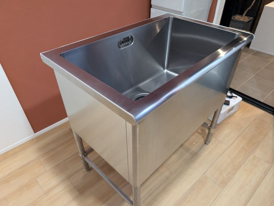 【えるこ】ドッグバス FUGA 900型 ステンレス ウレタンすのこ付