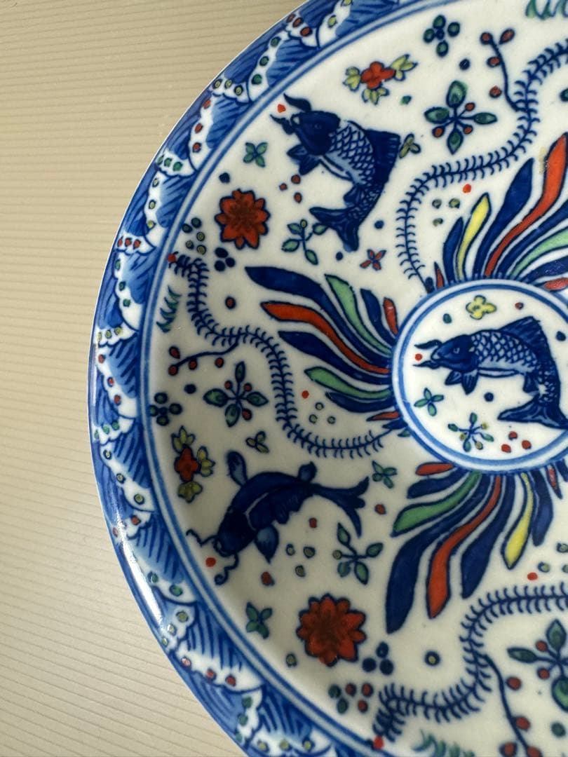 2368  中国骨董　大明萬暦年製銘4客　大明嘉靖年製銘2客　鯉文　鉢　合計6客