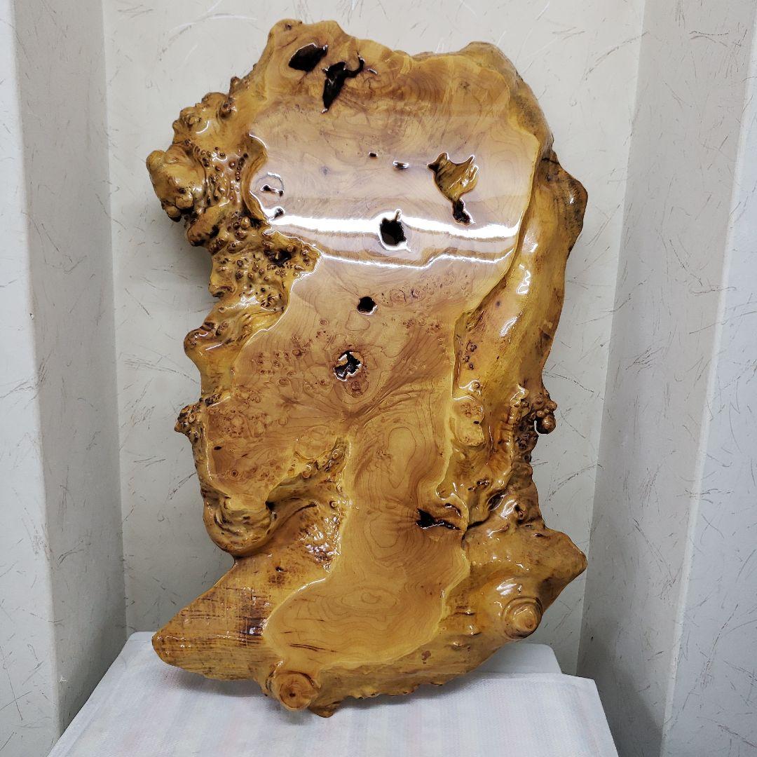 蔵出し特価　花梨こぶ玉杢敷台 約68×45×5cm　無垢材