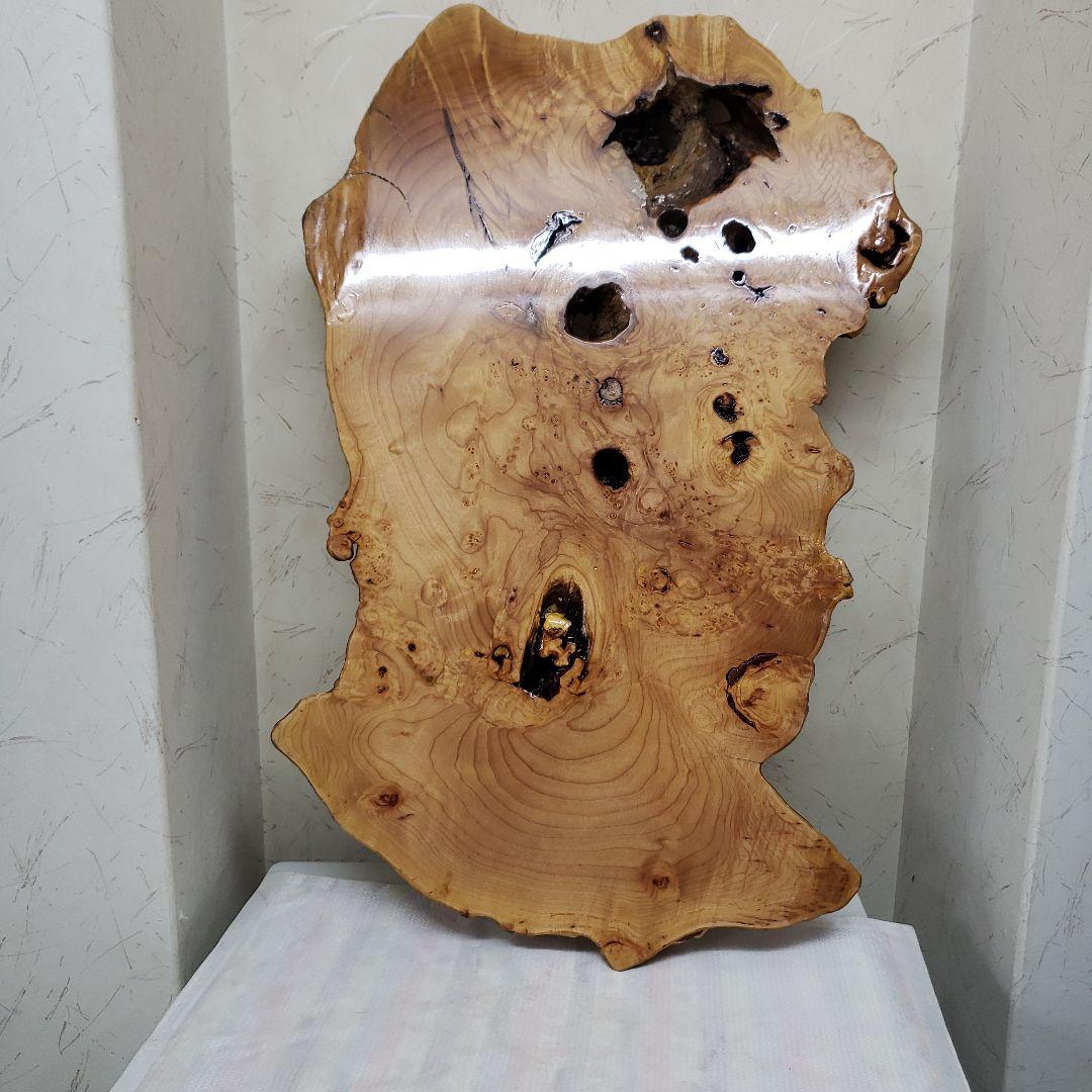 蔵出し特価　花梨こぶ玉杢敷台 約68×45×5cm　無垢材