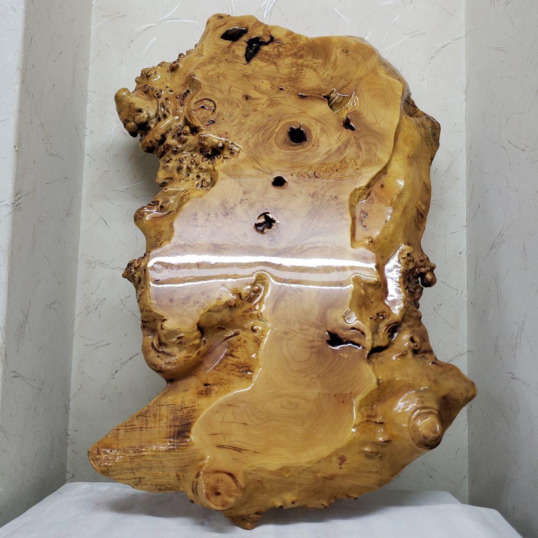 蔵出し特価　花梨こぶ玉杢敷台 約68×45×5cm　無垢材