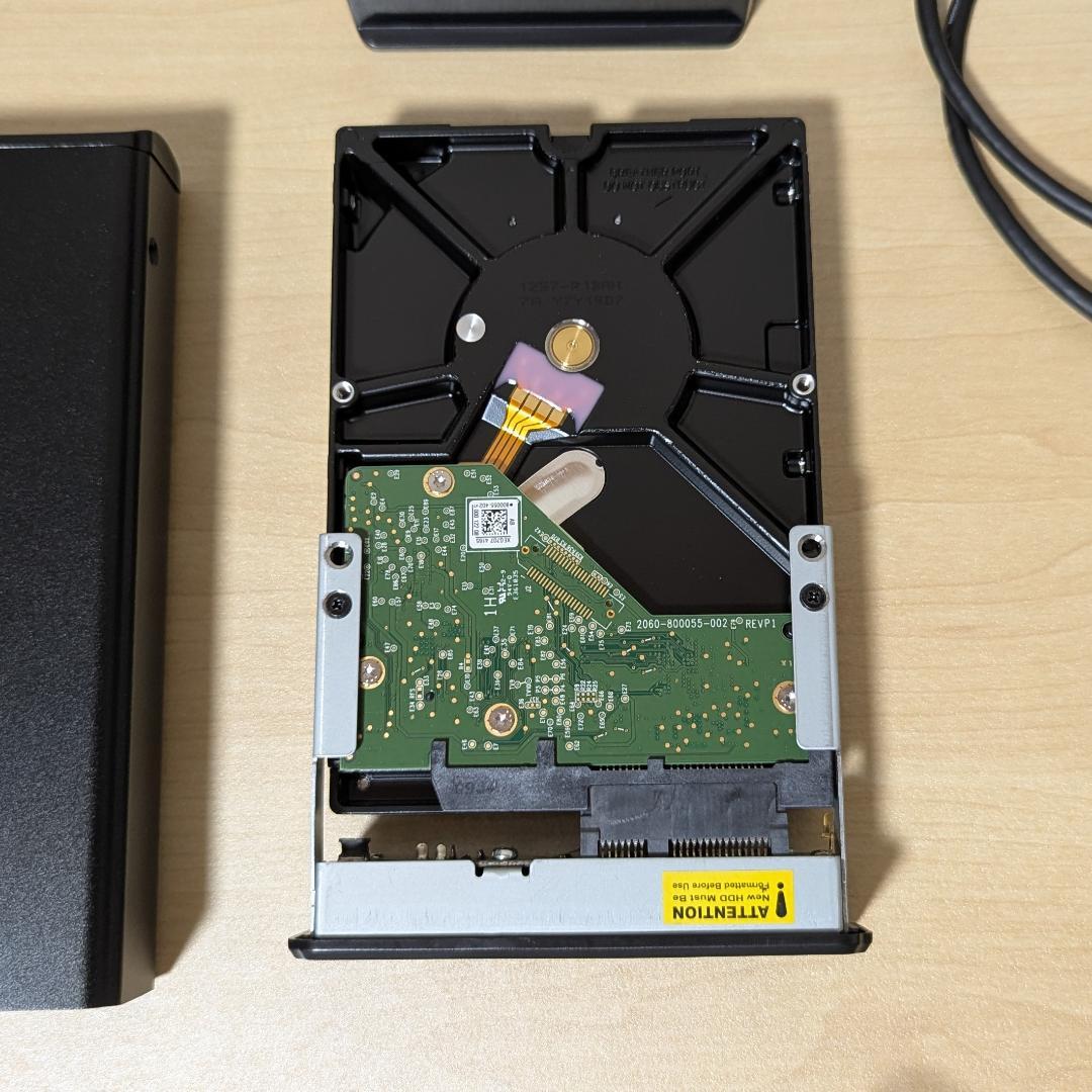 外付けHDD 4TB 玄人志向＋Western Digital BLUE HDD