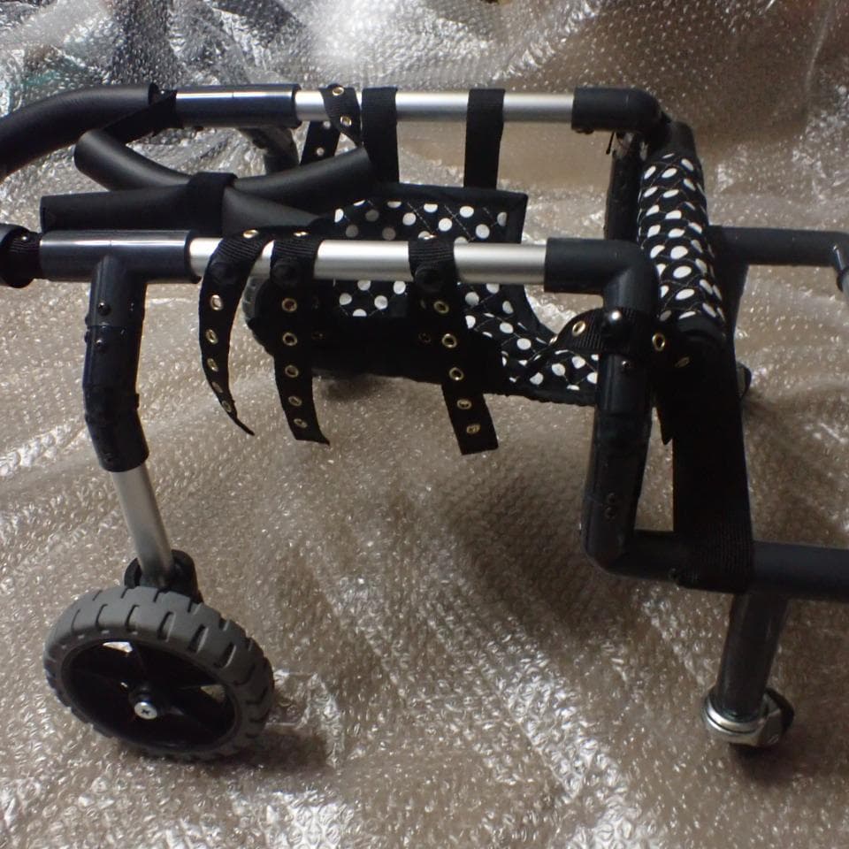 チワワ用　小型犬4輪歩行器　犬用車椅子　手押し棒