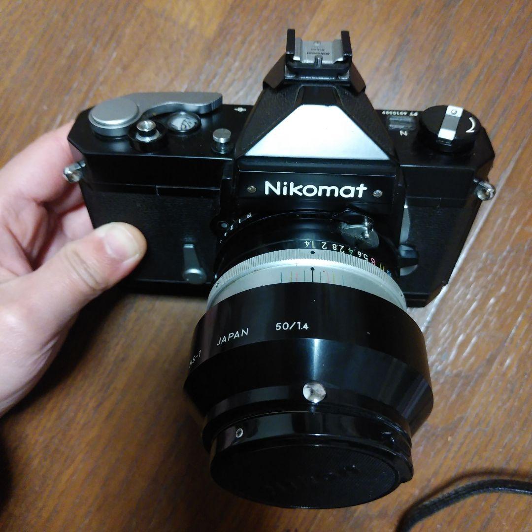 Nikon Nikomat 一眼レフ 50mm f/1.4　ストロボセット。