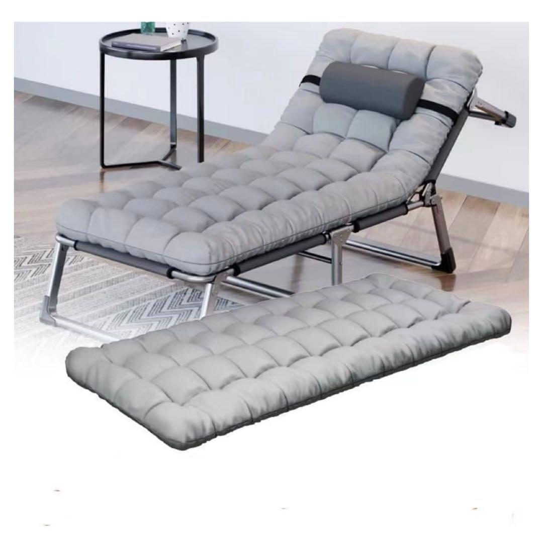 折りたたみベッド 簡易ベッド 折り畳み 室内 黒 ブラック 家具